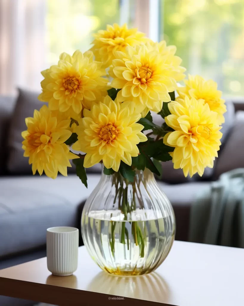 Gula Dahlia i vas.