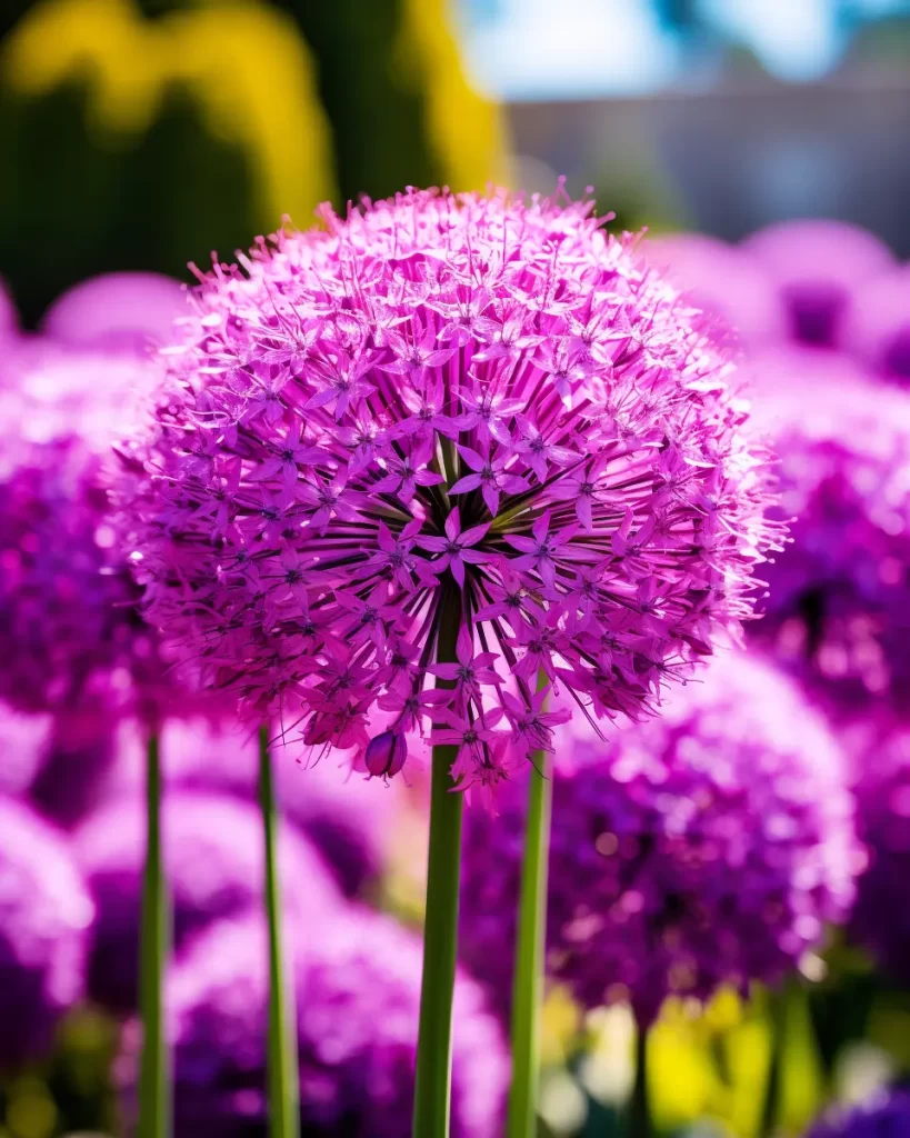 Allium i trädgården.